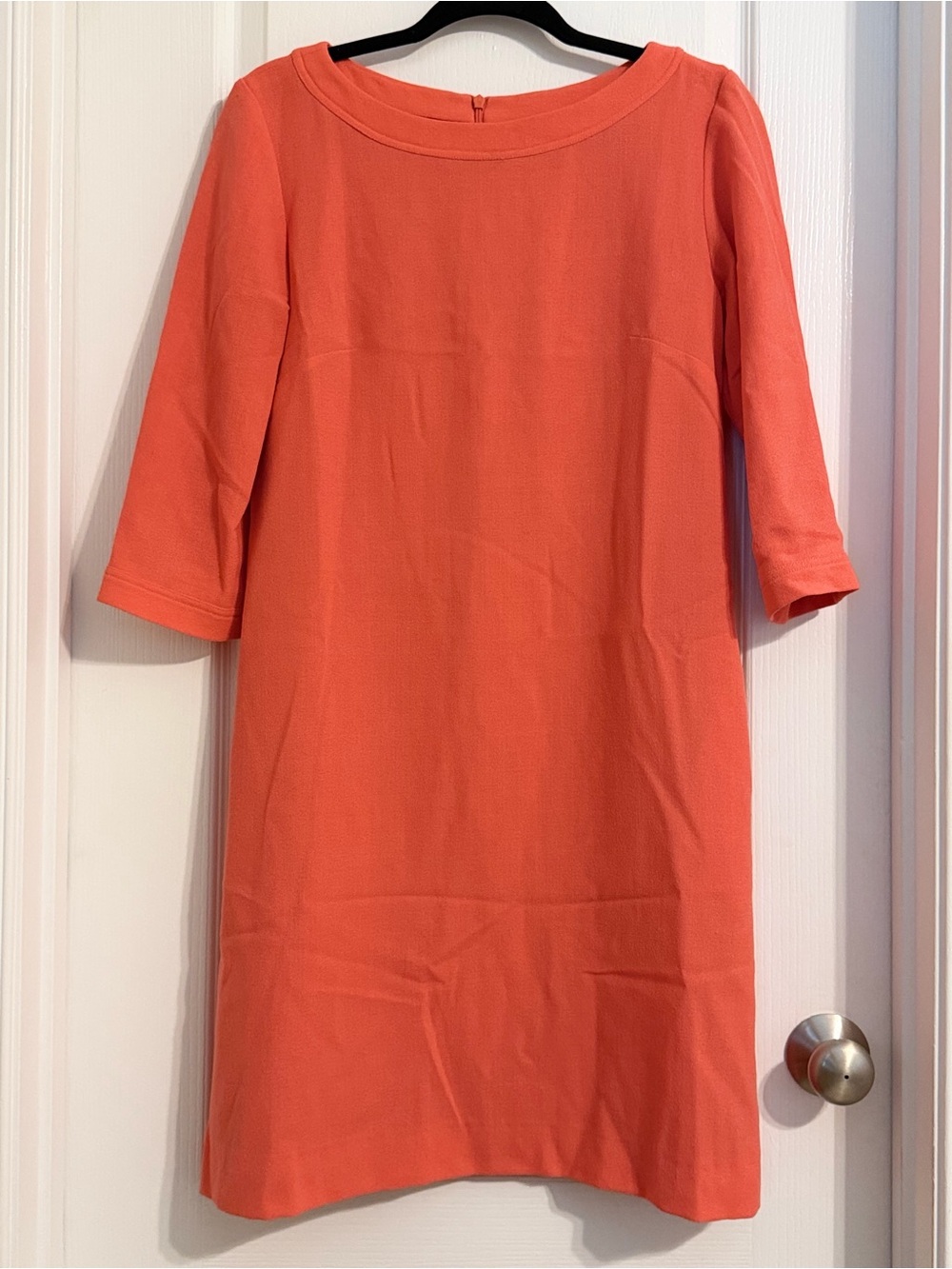 GOAT Jane Atelier Designer Old Money Orange Wool Minimalist Shift Dress Sz 6